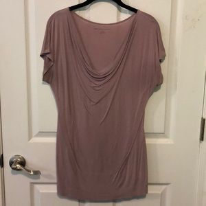 Long Purple Cowl Tee